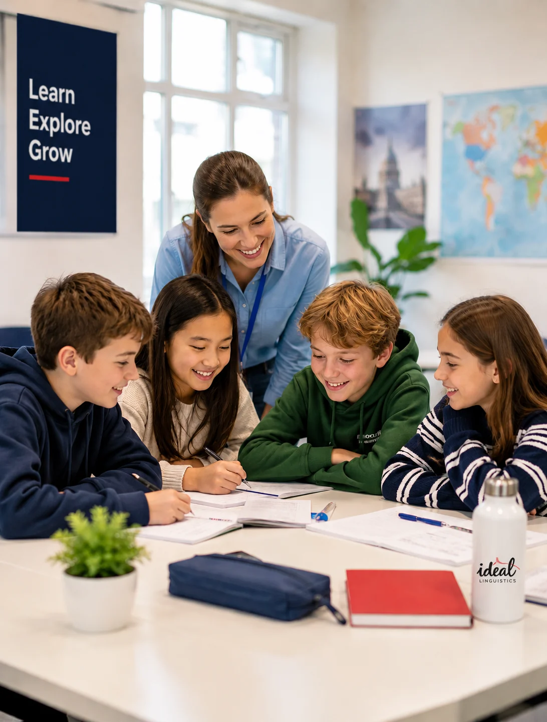 English lessons with cultural discovery, group activities and carefully planned student support