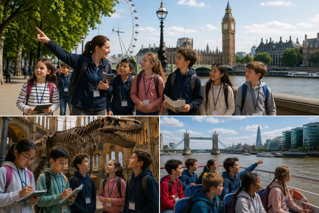 Exploring London Kids on a field trip